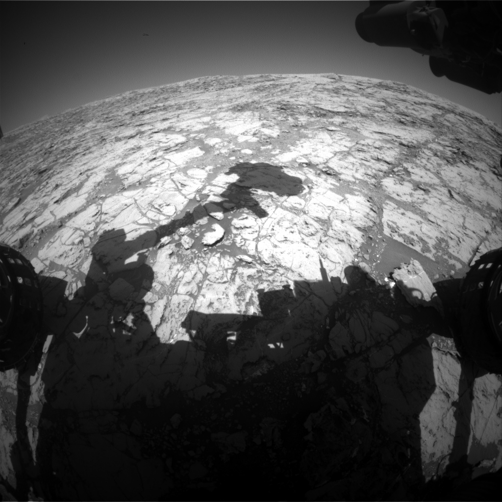 Nasa's Mars rover Curiosity acquired this image using its Front Hazard Avoidance Camera (Front Hazcam) on Sol 1825, at drive 384, site number 66