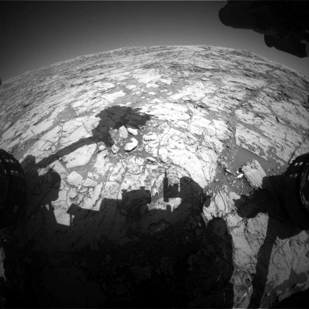 Nasa's Mars rover Curiosity acquired this image using its Front Hazard Avoidance Camera (Front Hazcam) on Sol 1825, at drive 384, site number 66