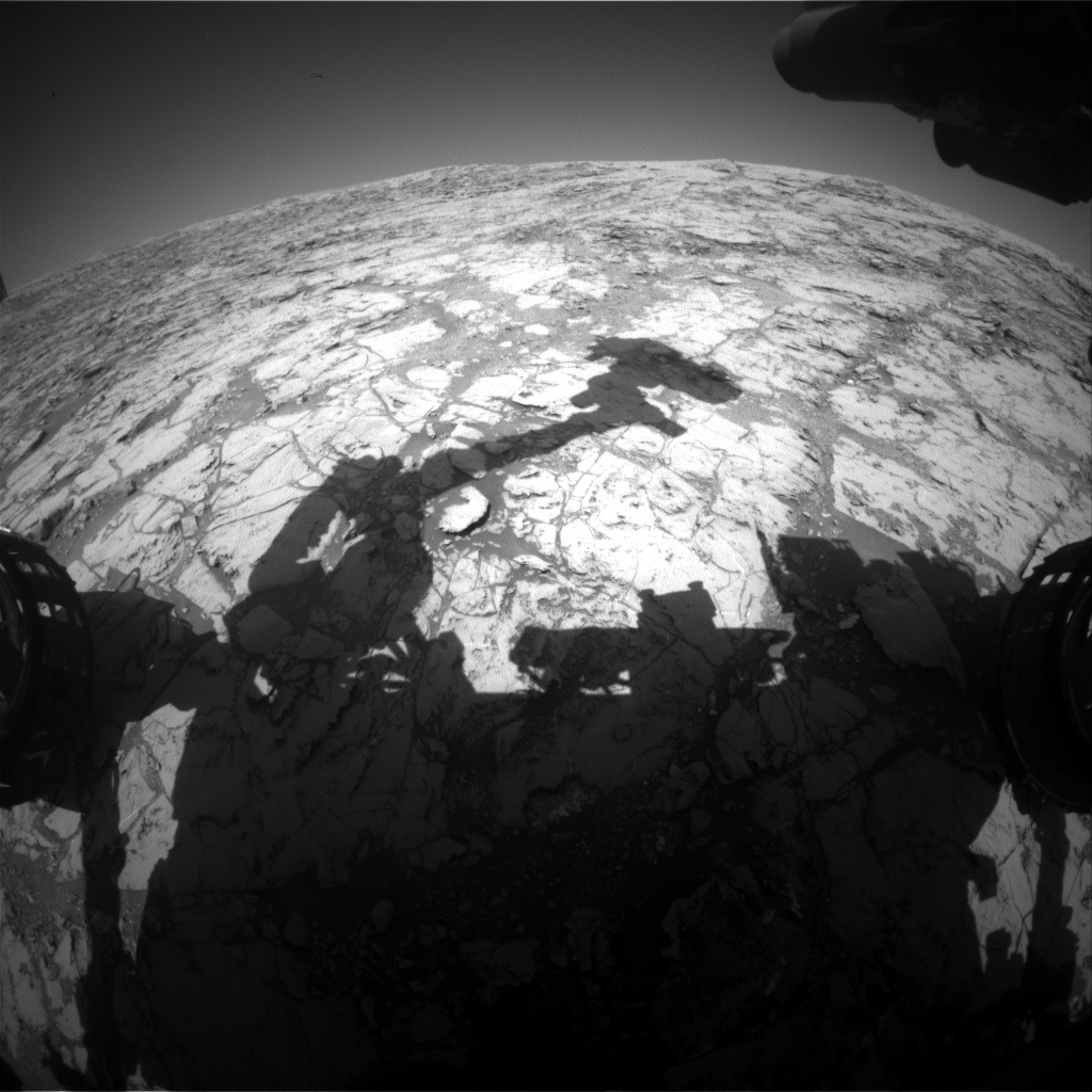Nasa's Mars rover Curiosity acquired this image using its Front Hazard Avoidance Camera (Front Hazcam) on Sol 1826, at drive 384, site number 66