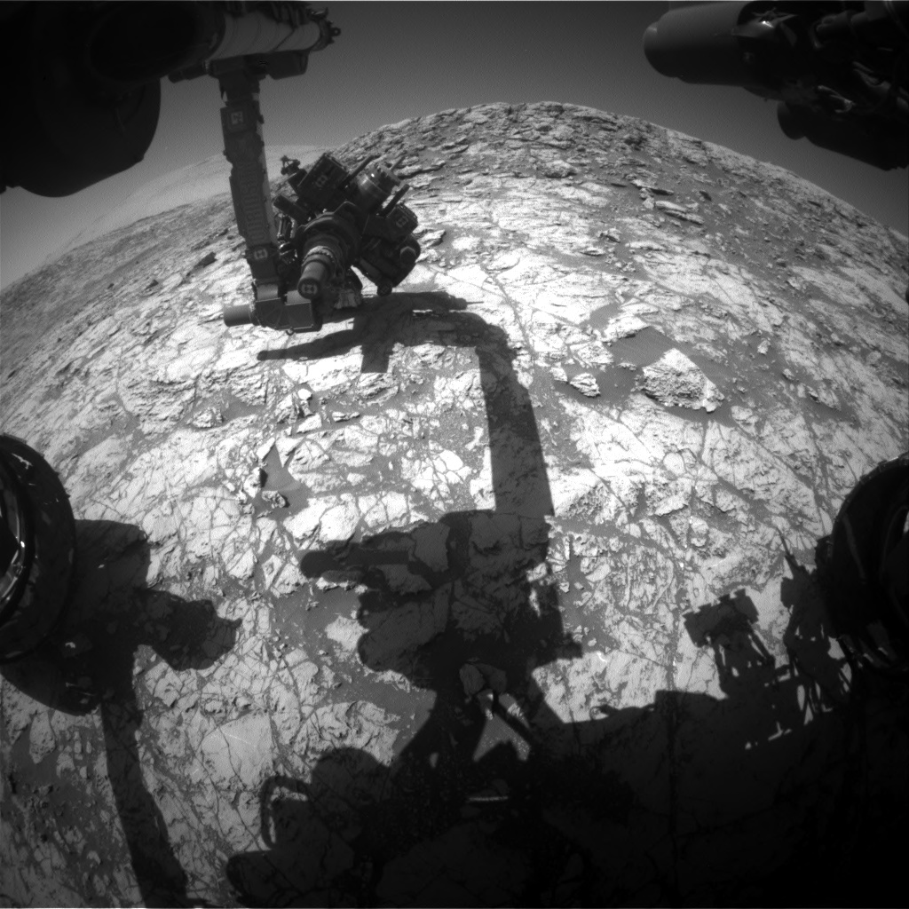 Nasa's Mars rover Curiosity acquired this image using its Front Hazard Avoidance Camera (Front Hazcam) on Sol 1829, at drive 684, site number 66
