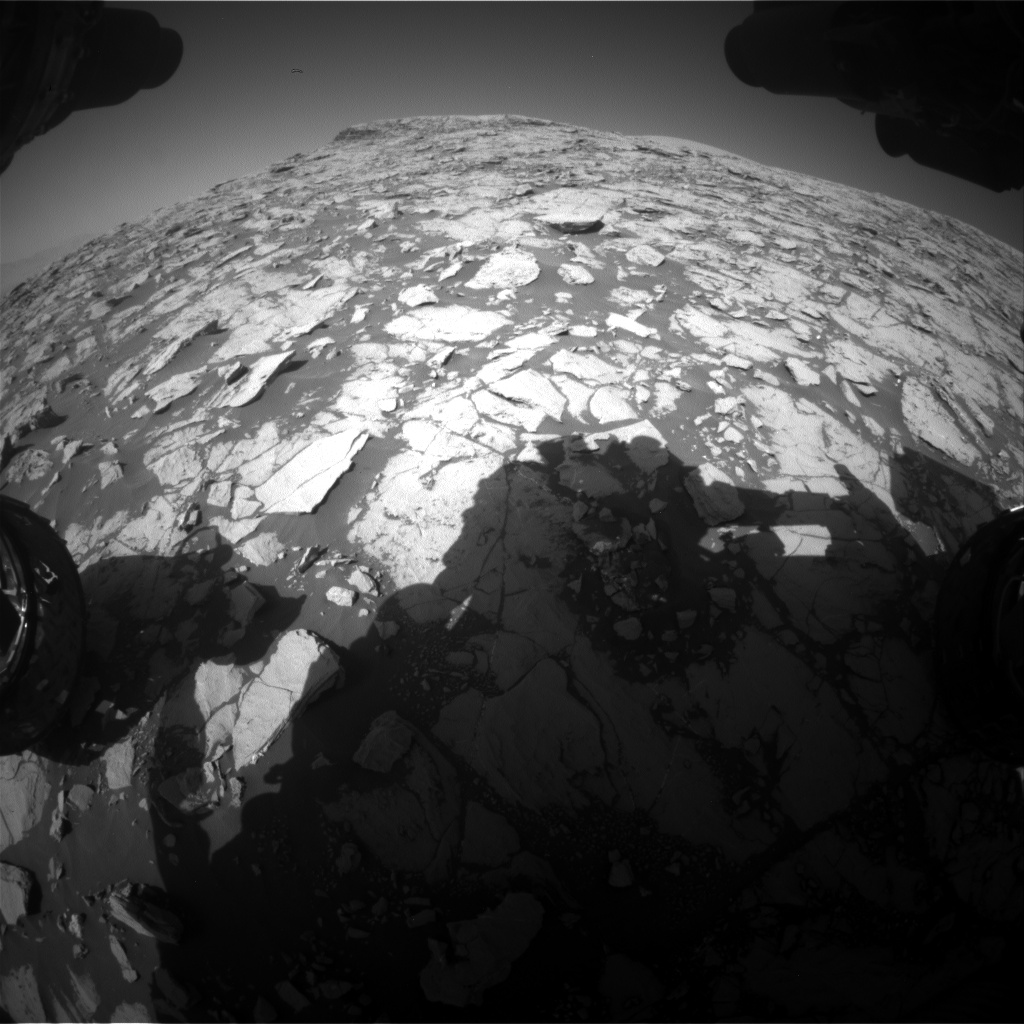 Nasa's Mars rover Curiosity acquired this image using its Front Hazard Avoidance Camera (Front Hazcam) on Sol 1829, at drive 856, site number 66