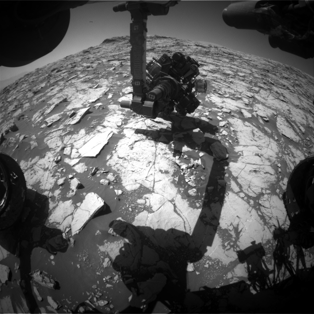 Nasa's Mars rover Curiosity acquired this image using its Front Hazard Avoidance Camera (Front Hazcam) on Sol 1830, at drive 856, site number 66
