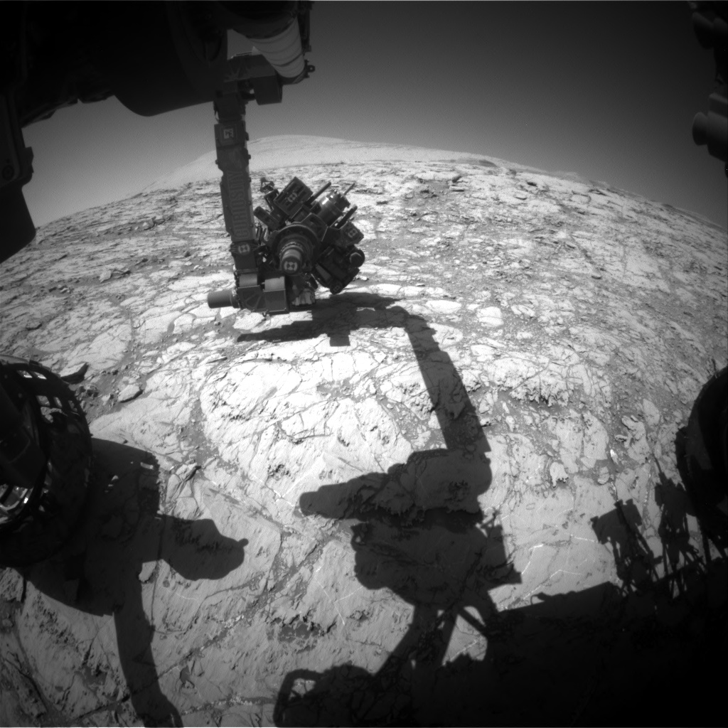 Nasa's Mars rover Curiosity acquired this image using its Front Hazard Avoidance Camera (Front Hazcam) on Sol 1834, at drive 952, site number 66