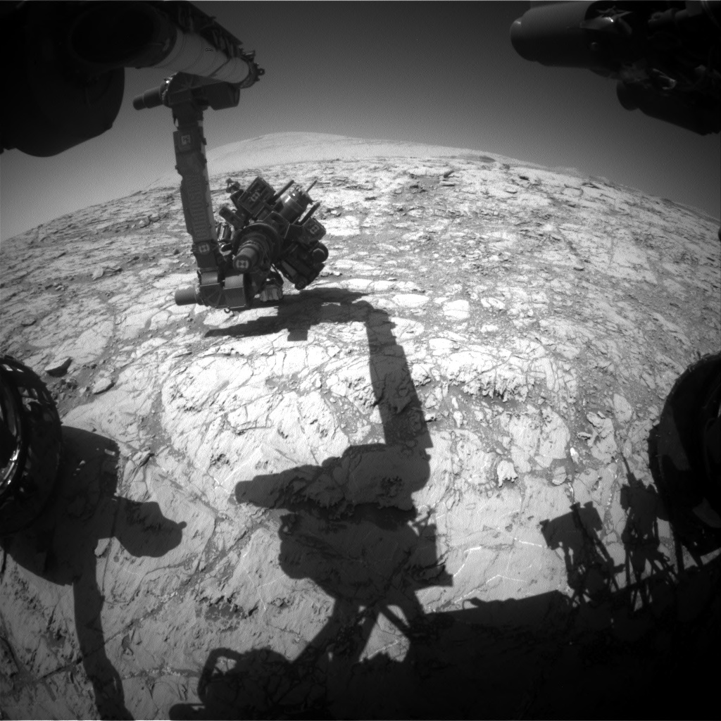 Nasa's Mars rover Curiosity acquired this image using its Front Hazard Avoidance Camera (Front Hazcam) on Sol 1834, at drive 952, site number 66