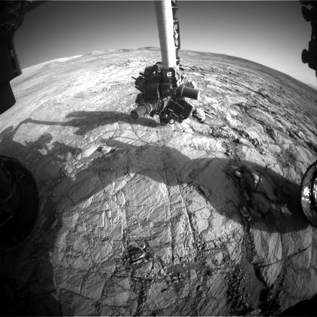 Nasa's Mars rover Curiosity acquired this image using its Front Hazard Avoidance Camera (Front Hazcam) on Sol 1836, at drive 1112, site number 66
