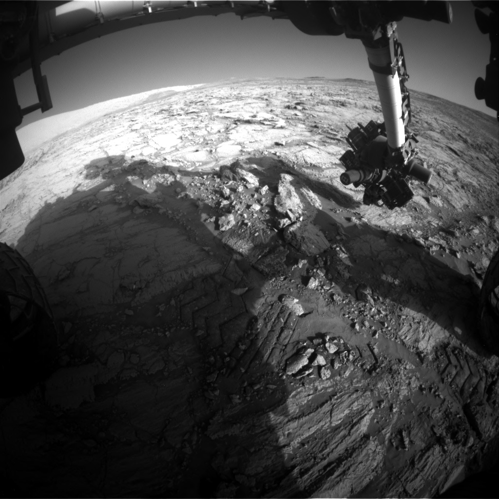 Nasa's Mars rover Curiosity acquired this image using its Front Hazard Avoidance Camera (Front Hazcam) on Sol 1845, at drive 1342, site number 66