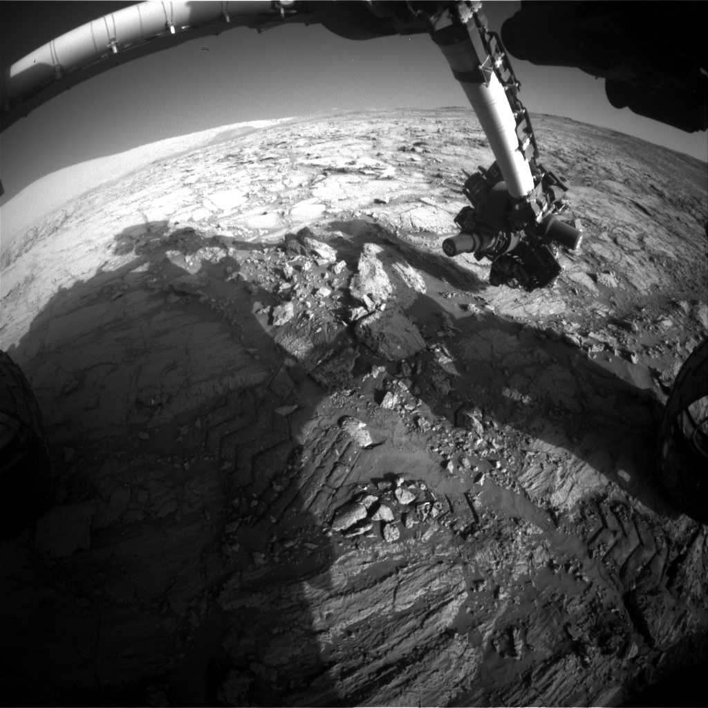Nasa's Mars rover Curiosity acquired this image using its Front Hazard Avoidance Camera (Front Hazcam) on Sol 1845, at drive 1342, site number 66