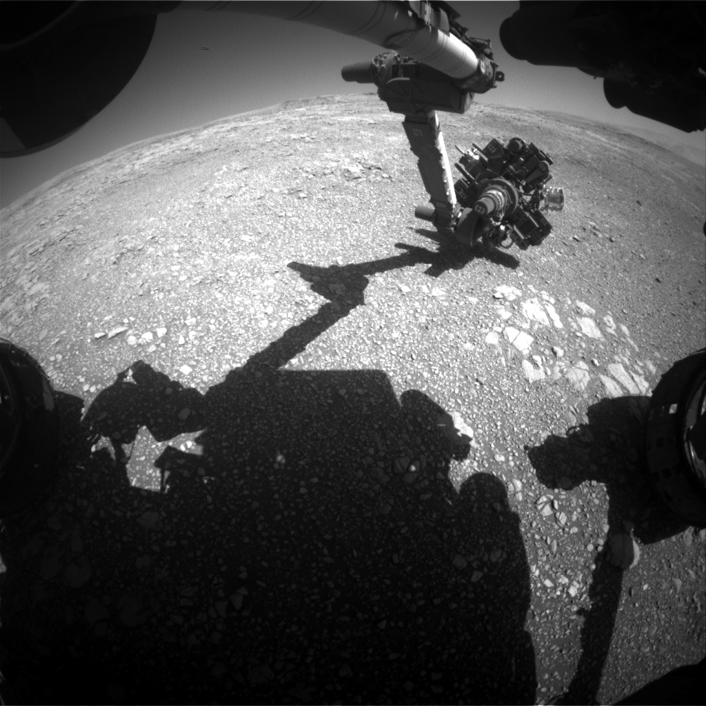 Nasa's Mars rover Curiosity acquired this image using its Front Hazard Avoidance Camera (Front Hazcam) on Sol 1850, at drive 1654, site number 66