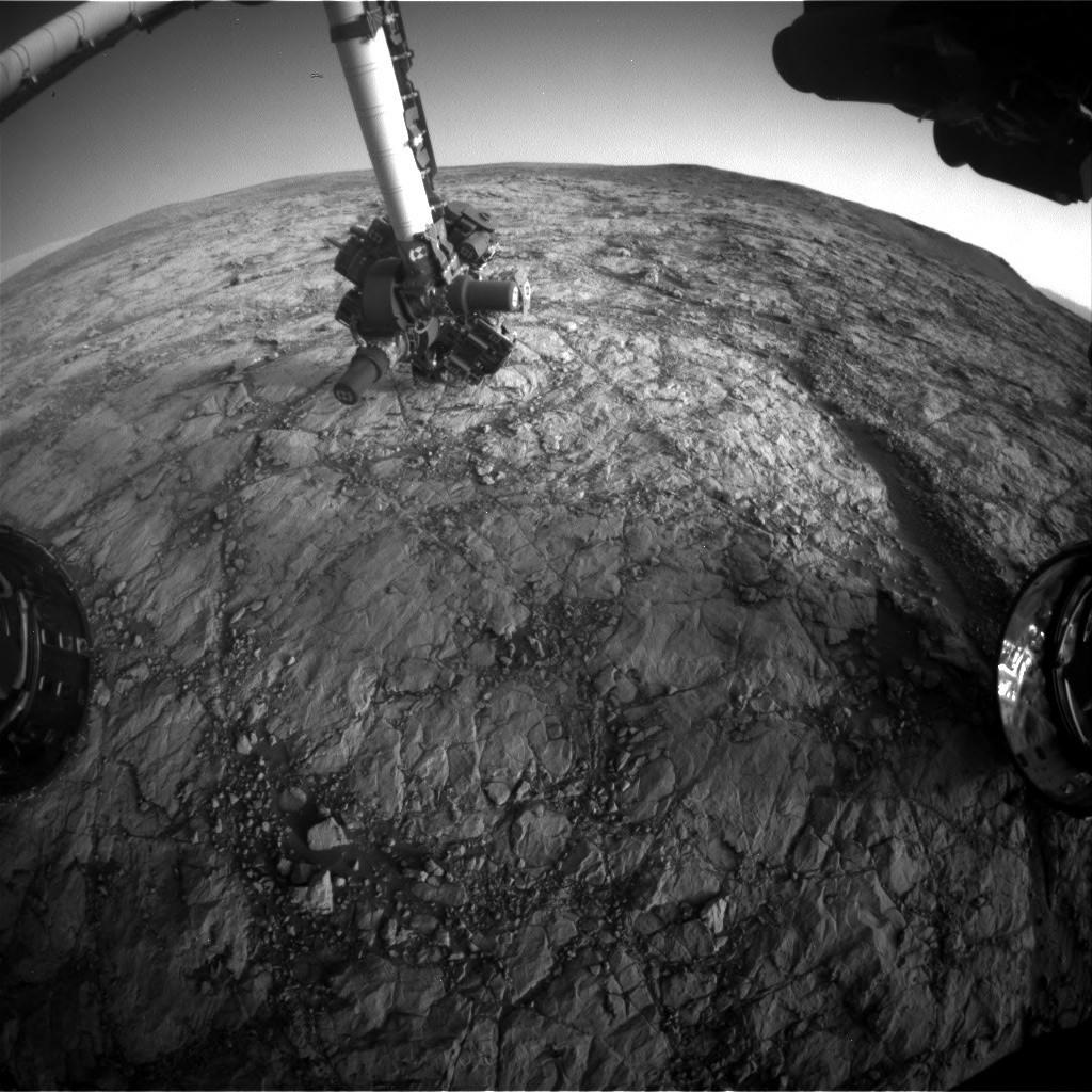 Nasa's Mars rover Curiosity acquired this image using its Front Hazard Avoidance Camera (Front Hazcam) on Sol 1852, at drive 1804, site number 66
