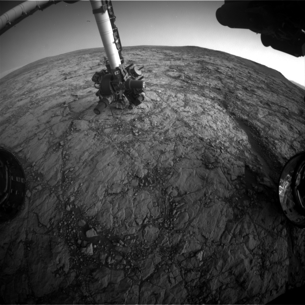 Nasa's Mars rover Curiosity acquired this image using its Front Hazard Avoidance Camera (Front Hazcam) on Sol 1852, at drive 1804, site number 66