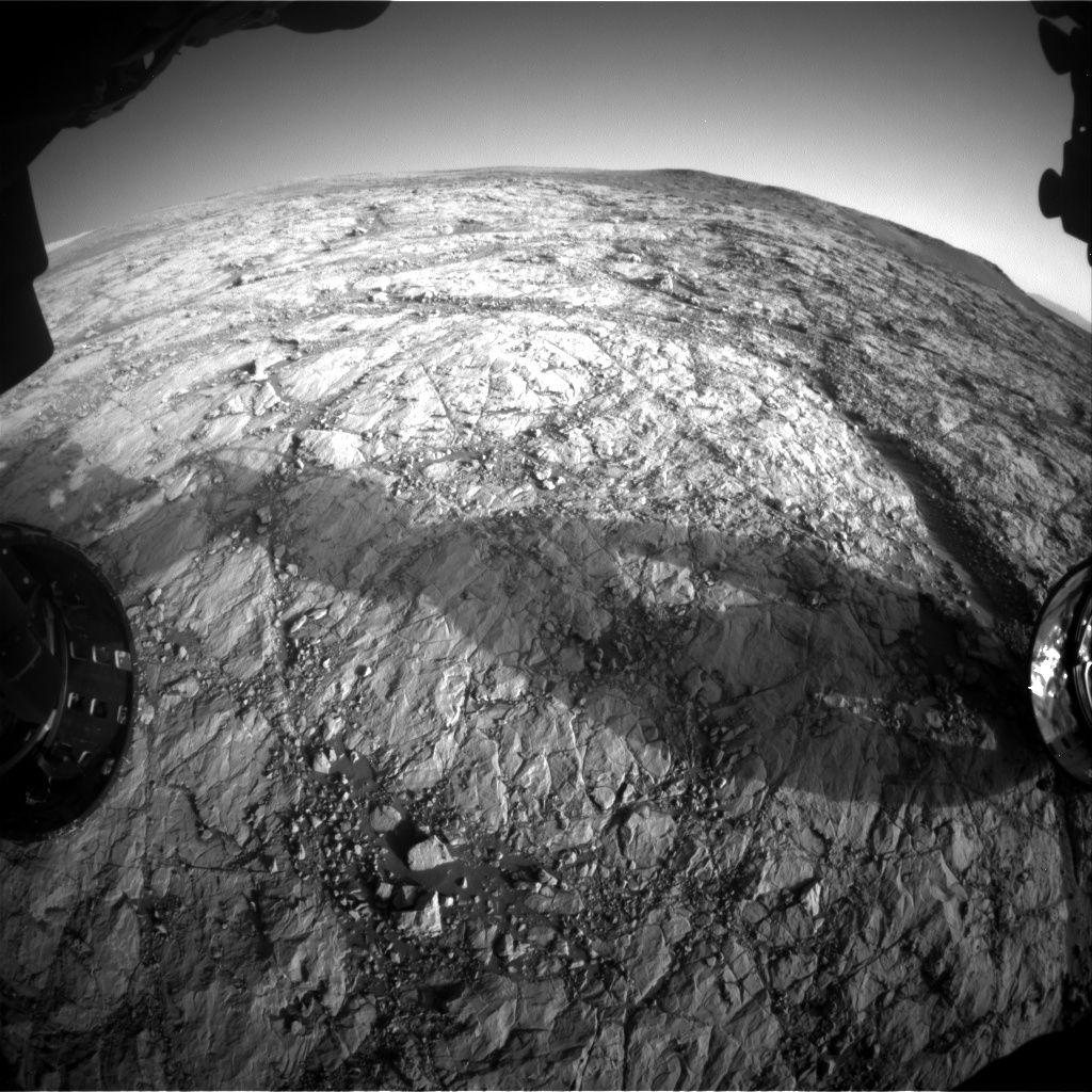 Nasa's Mars rover Curiosity acquired this image using its Front Hazard Avoidance Camera (Front Hazcam) on Sol 1853, at drive 1804, site number 66