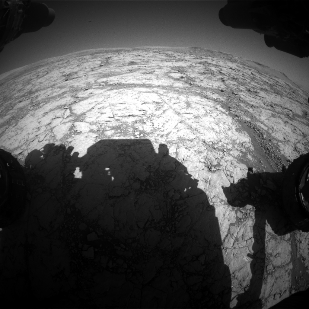 Nasa's Mars rover Curiosity acquired this image using its Front Hazard Avoidance Camera (Front Hazcam) on Sol 1856, at drive 1804, site number 66