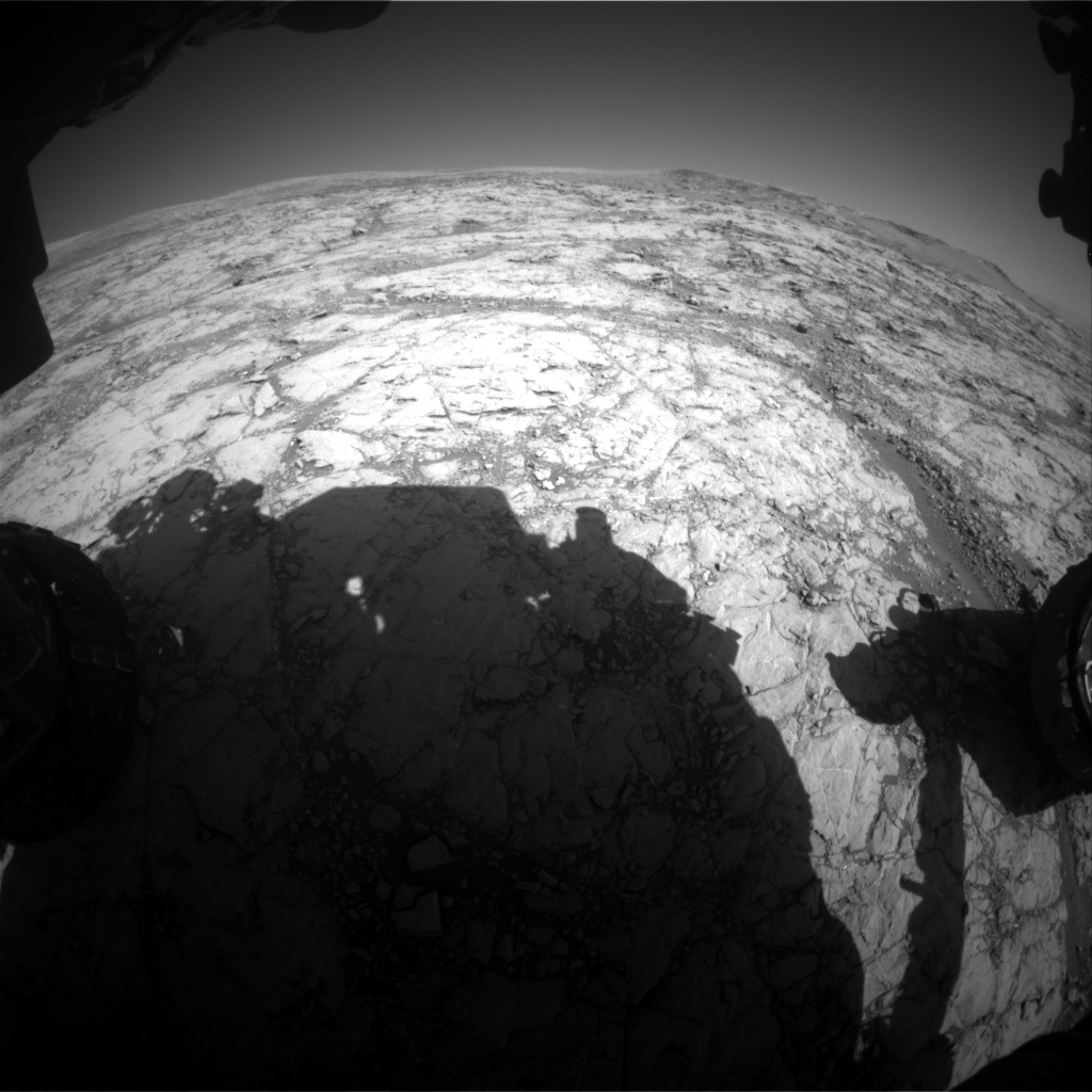 Nasa's Mars rover Curiosity acquired this image using its Front Hazard Avoidance Camera (Front Hazcam) on Sol 1858, at drive 1804, site number 66
