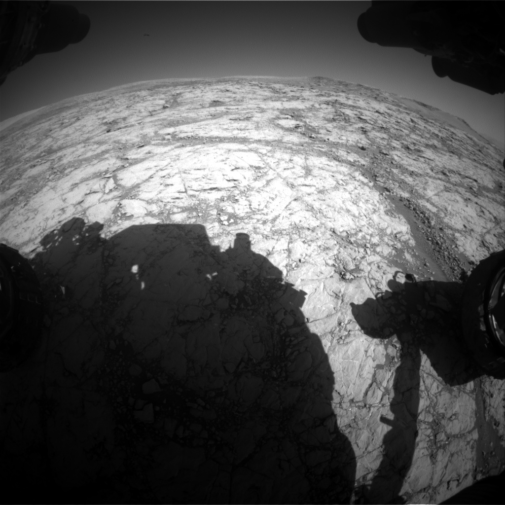 Nasa's Mars rover Curiosity acquired this image using its Front Hazard Avoidance Camera (Front Hazcam) on Sol 1858, at drive 1804, site number 66