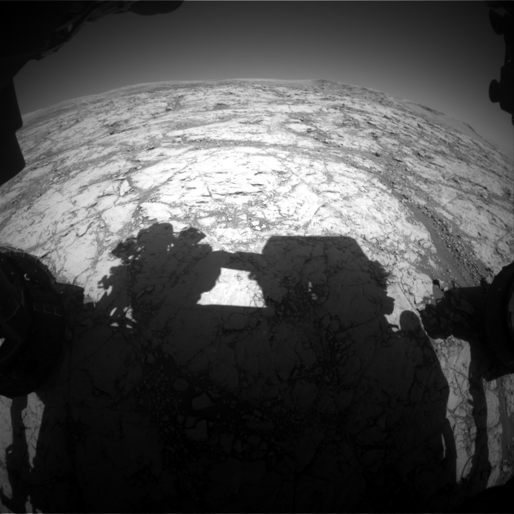 Nasa's Mars rover Curiosity acquired this image using its Front Hazard Avoidance Camera (Front Hazcam) on Sol 1860, at drive 1804, site number 66