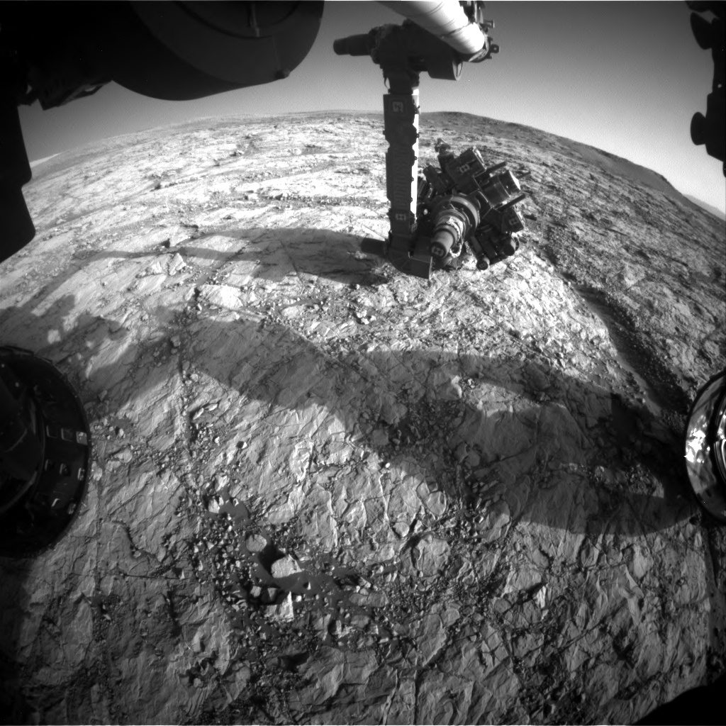 Nasa's Mars rover Curiosity acquired this image using its Front Hazard Avoidance Camera (Front Hazcam) on Sol 1863, at drive 1804, site number 66