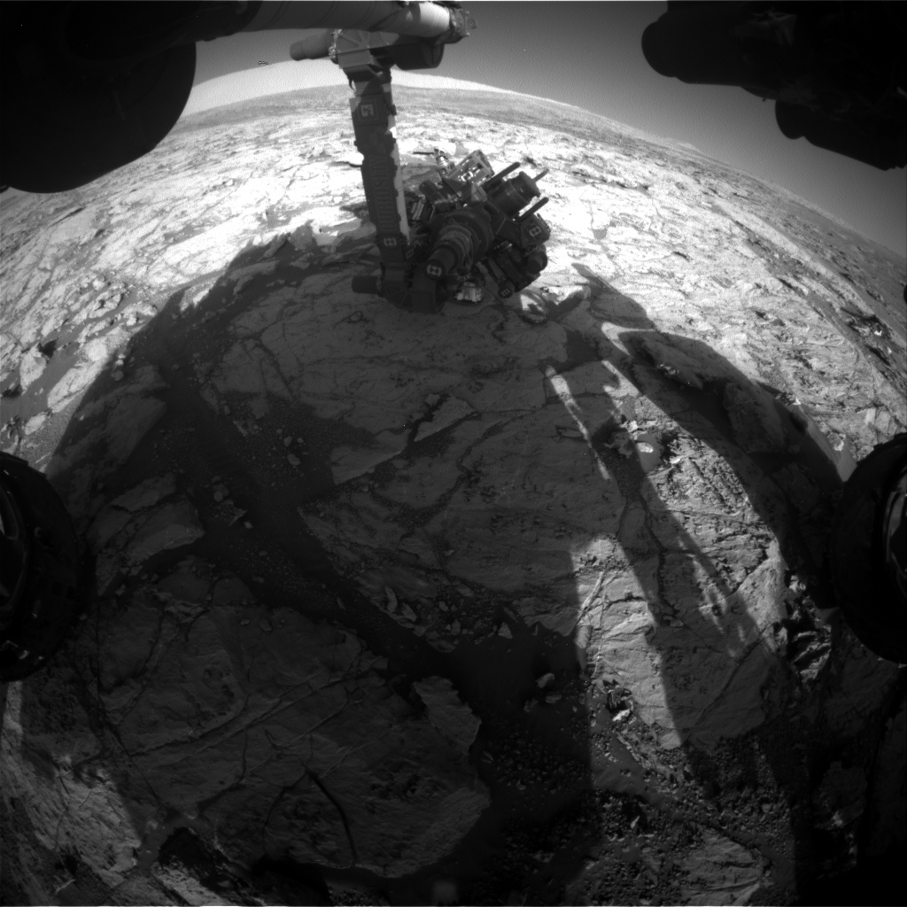 Nasa's Mars rover Curiosity acquired this image using its Front Hazard Avoidance Camera (Front Hazcam) on Sol 1868, at drive 2168, site number 66
