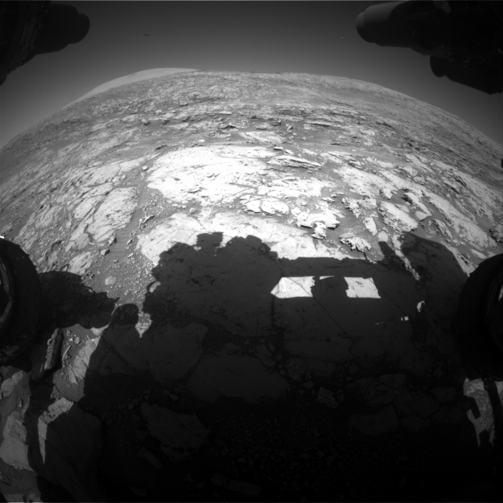 Nasa's Mars rover Curiosity acquired this image using its Front Hazard Avoidance Camera (Front Hazcam) on Sol 1869, at drive 2312, site number 66