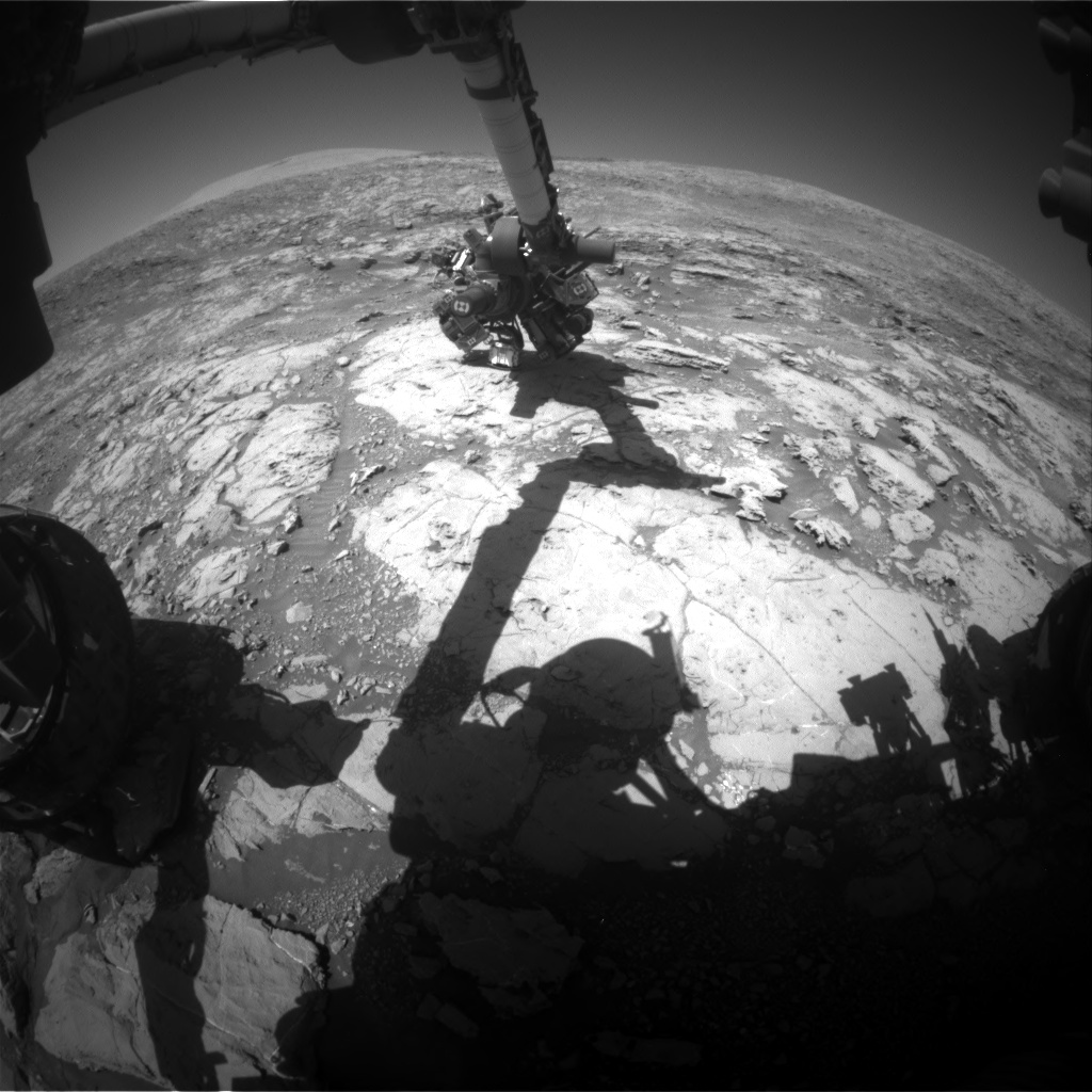 Nasa's Mars rover Curiosity acquired this image using its Front Hazard Avoidance Camera (Front Hazcam) on Sol 1871, at drive 2312, site number 66
