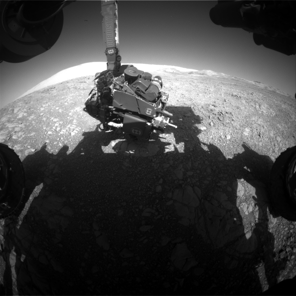 Nasa's Mars rover Curiosity acquired this image using its Front Hazard Avoidance Camera (Front Hazcam) on Sol 1875, at drive 2430, site number 66