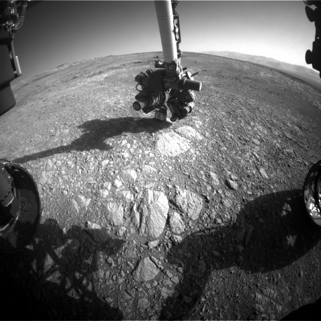 Nasa's Mars rover Curiosity acquired this image using its Front Hazard Avoidance Camera (Front Hazcam) on Sol 1885, at drive 0, site number 67