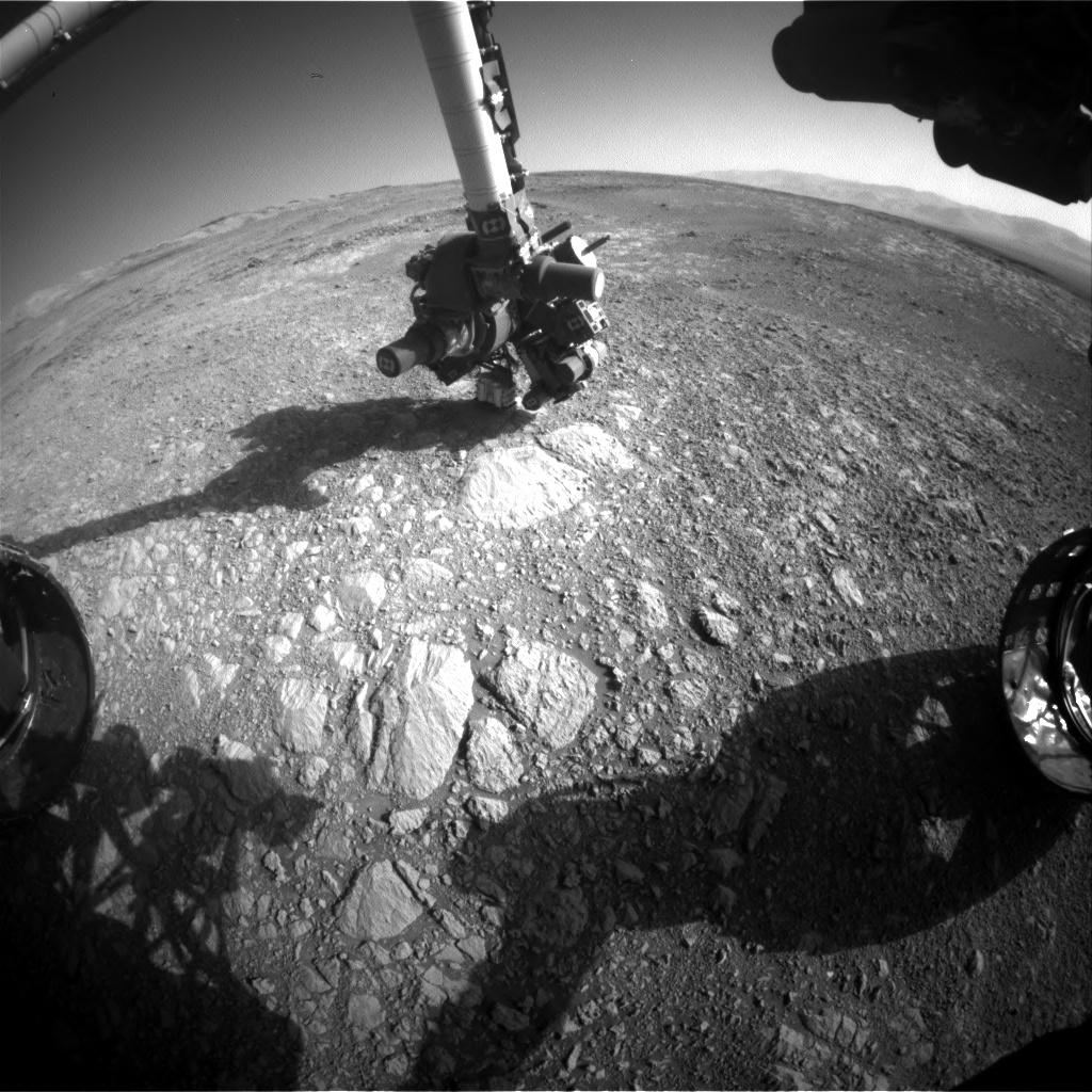 Nasa's Mars rover Curiosity acquired this image using its Front Hazard Avoidance Camera (Front Hazcam) on Sol 1885, at drive 0, site number 67