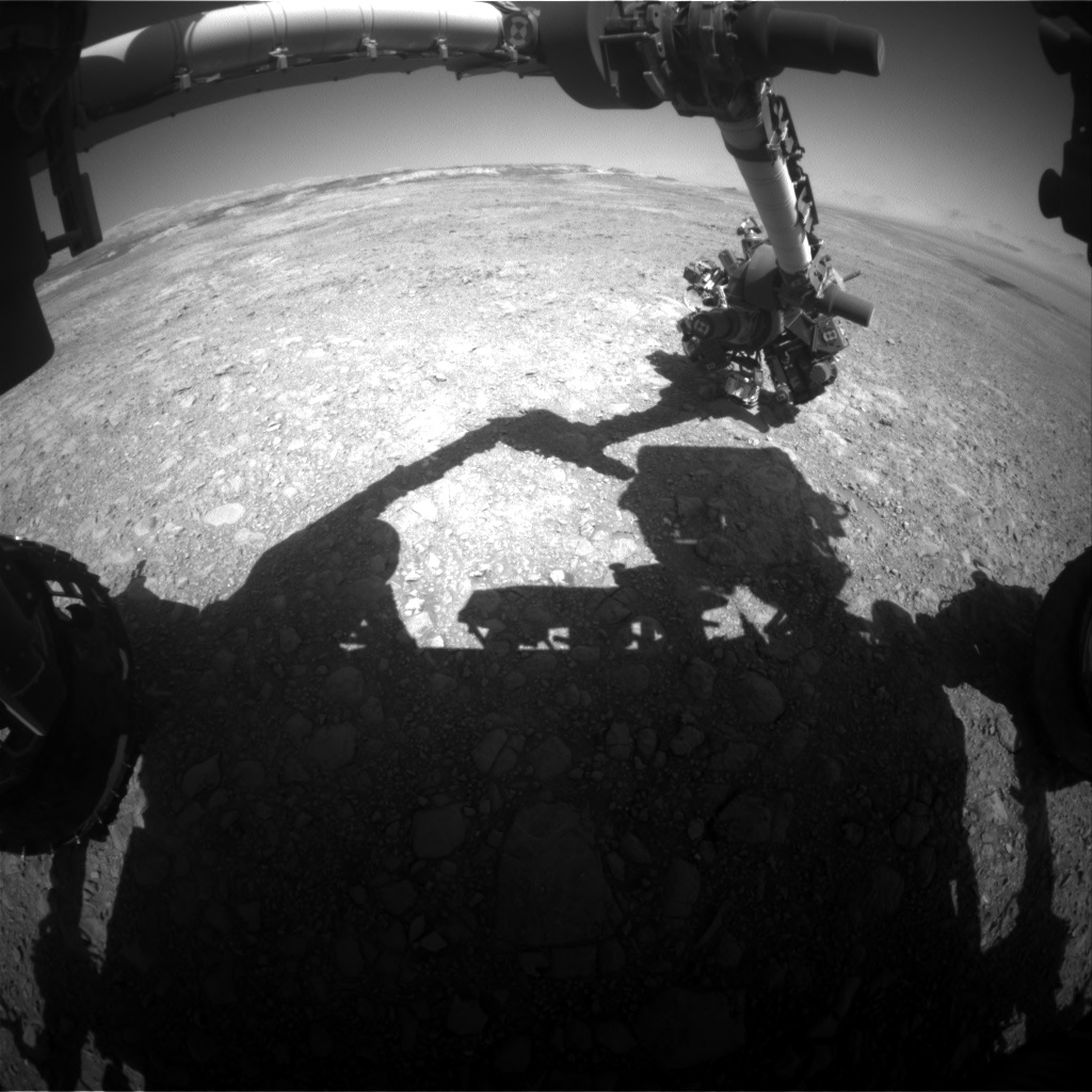 Nasa's Mars rover Curiosity acquired this image using its Front Hazard Avoidance Camera (Front Hazcam) on Sol 1893, at drive 650, site number 67