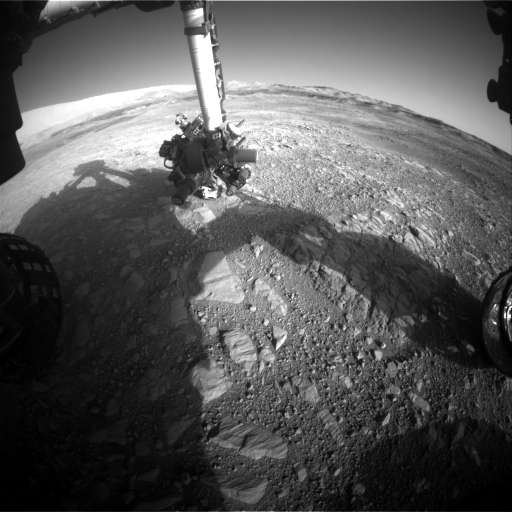 Nasa's Mars rover Curiosity acquired this image using its Front Hazard Avoidance Camera (Front Hazcam) on Sol 1895, at drive 806, site number 67