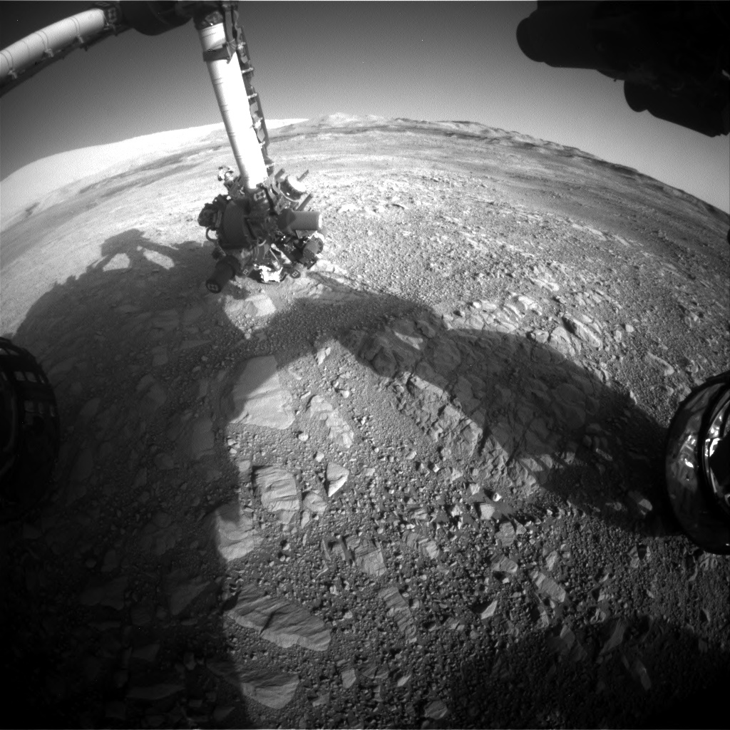 Nasa's Mars rover Curiosity acquired this image using its Front Hazard Avoidance Camera (Front Hazcam) on Sol 1895, at drive 806, site number 67