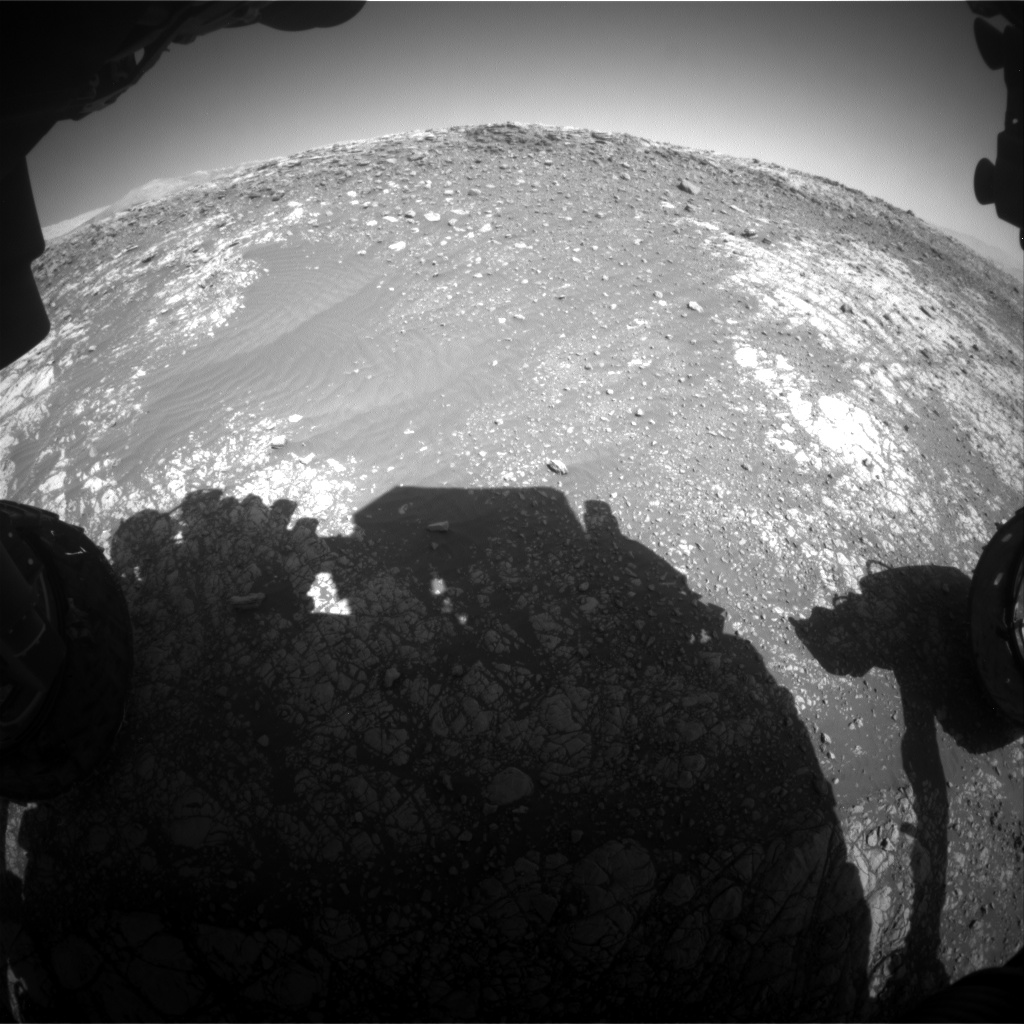 Nasa's Mars rover Curiosity acquired this image using its Front Hazard Avoidance Camera (Front Hazcam) on Sol 1902, at drive 1238, site number 67