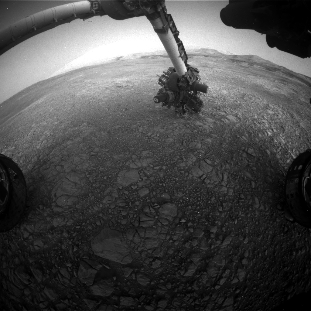 Nasa's Mars rover Curiosity acquired this image using its Front Hazard Avoidance Camera (Front Hazcam) on Sol 1906, at drive 1494, site number 67