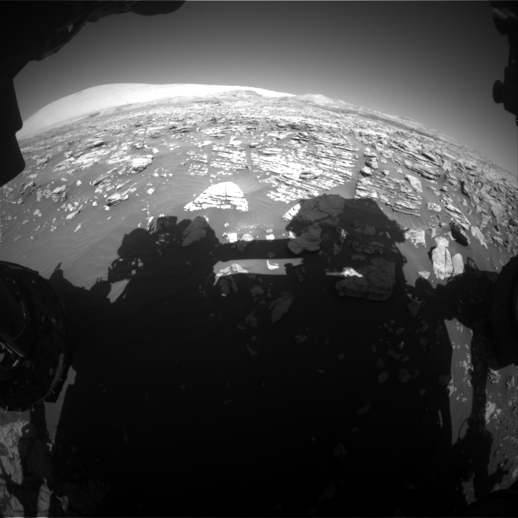 Nasa's Mars rover Curiosity acquired this image using its Front Hazard Avoidance Camera (Front Hazcam) on Sol 1923, at drive 1846, site number 67