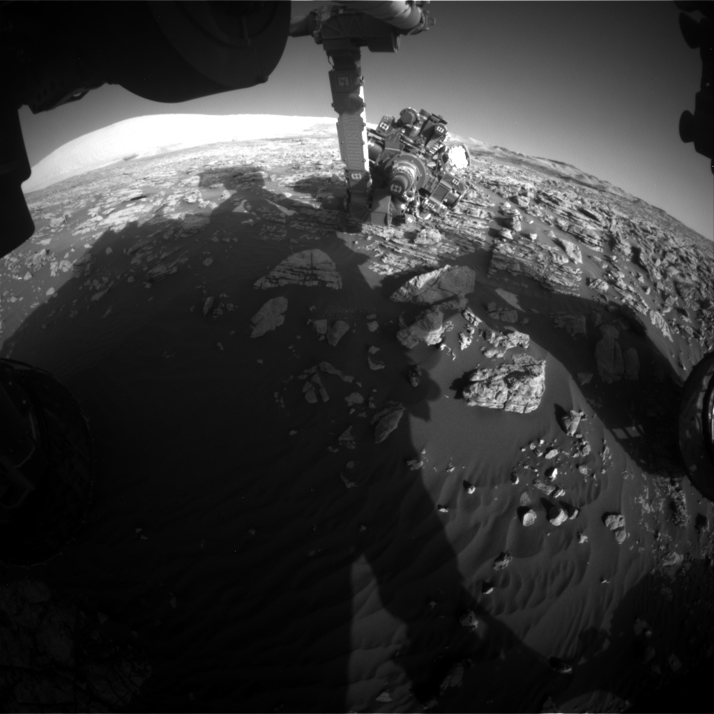 Nasa's Mars rover Curiosity acquired this image using its Front Hazard Avoidance Camera (Front Hazcam) on Sol 1925, at drive 1846, site number 67