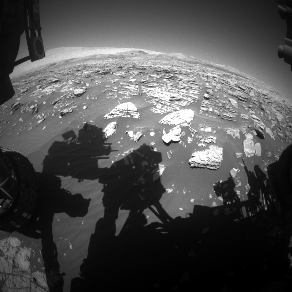Nasa's Mars rover Curiosity acquired this image using its Front Hazard Avoidance Camera (Front Hazcam) on Sol 1926, at drive 1846, site number 67
