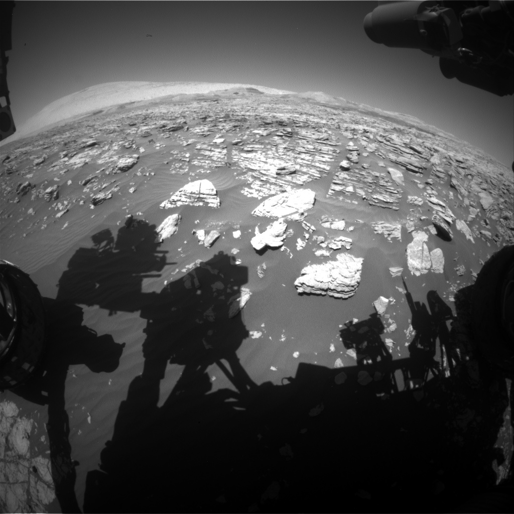 Nasa's Mars rover Curiosity acquired this image using its Front Hazard Avoidance Camera (Front Hazcam) on Sol 1926, at drive 1846, site number 67