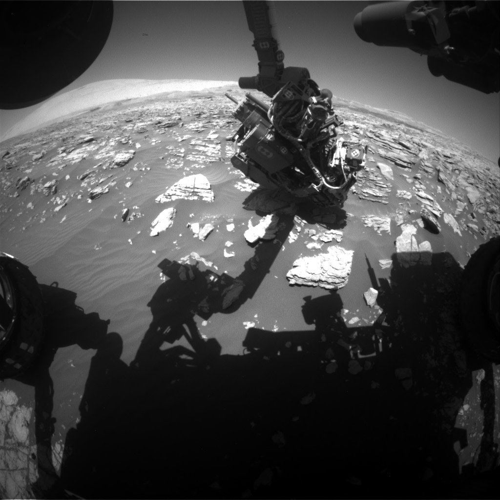 Nasa's Mars rover Curiosity acquired this image using its Front Hazard Avoidance Camera (Front Hazcam) on Sol 1928, at drive 1846, site number 67