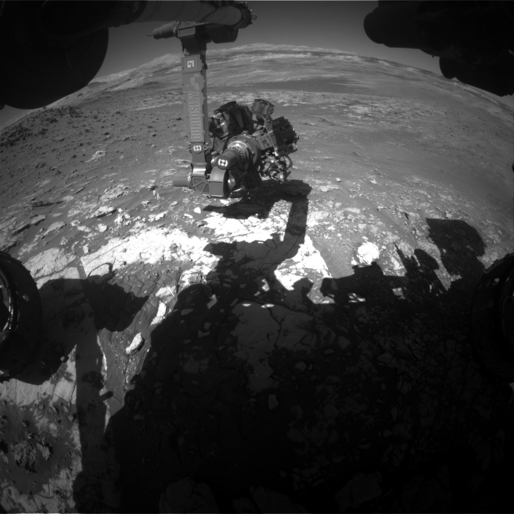Nasa's Mars rover Curiosity acquired this image using its Front Hazard Avoidance Camera (Front Hazcam) on Sol 1950, at drive 0, site number 68