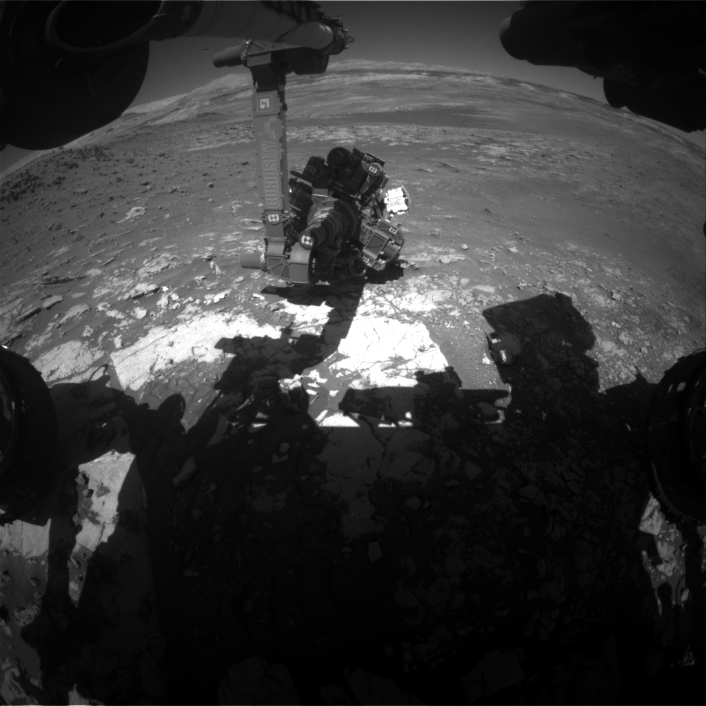 Nasa's Mars rover Curiosity acquired this image using its Front Hazard Avoidance Camera (Front Hazcam) on Sol 1950, at drive 0, site number 68