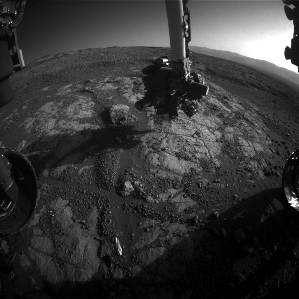 Nasa's Mars rover Curiosity acquired this image using its Front Hazard Avoidance Camera (Front Hazcam) on Sol 1963, at drive 580, site number 68