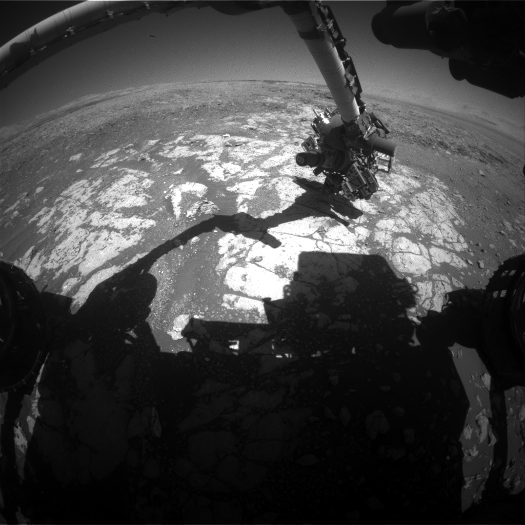 Nasa's Mars rover Curiosity acquired this image using its Front Hazard Avoidance Camera (Front Hazcam) on Sol 1970, at drive 580, site number 68