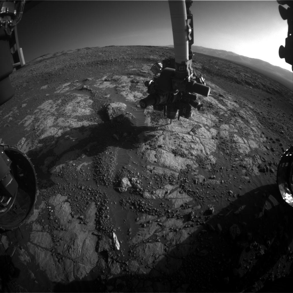 Nasa's Mars rover Curiosity acquired this image using its Front Hazard Avoidance Camera (Front Hazcam) on Sol 1973, at drive 580, site number 68