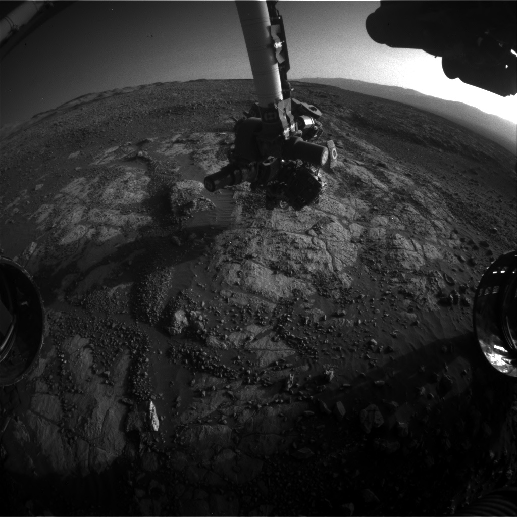 Nasa's Mars rover Curiosity acquired this image using its Front Hazard Avoidance Camera (Front Hazcam) on Sol 1974, at drive 580, site number 68