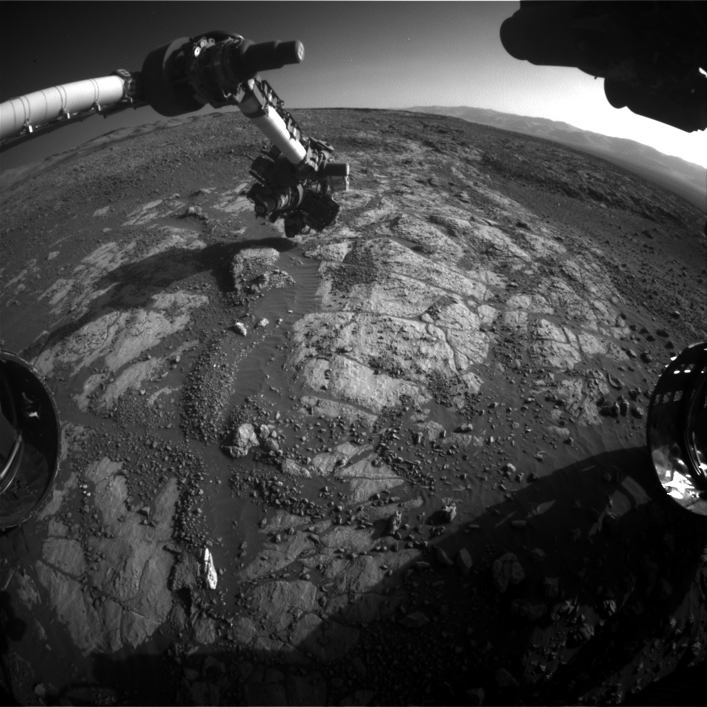 Nasa's Mars rover Curiosity acquired this image using its Front Hazard Avoidance Camera (Front Hazcam) on Sol 1975, at drive 580, site number 68