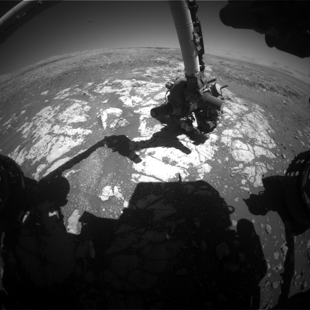 Nasa's Mars rover Curiosity acquired this image using its Front Hazard Avoidance Camera (Front Hazcam) on Sol 1980, at drive 580, site number 68