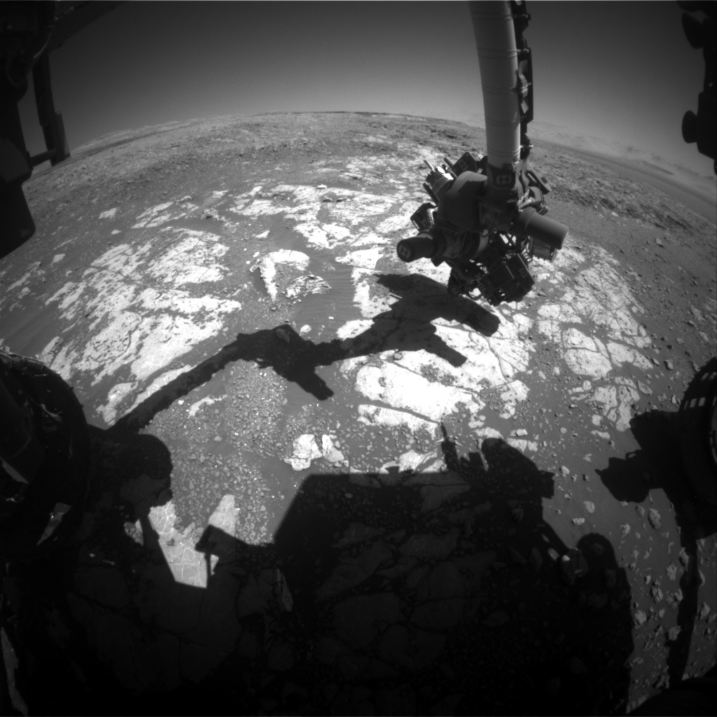 Nasa's Mars rover Curiosity acquired this image using its Front Hazard Avoidance Camera (Front Hazcam) on Sol 1982, at drive 580, site number 68