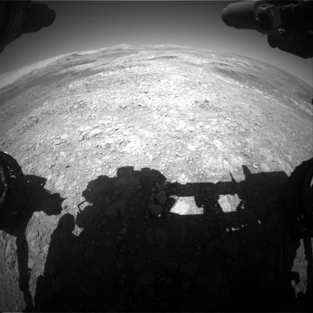 Nasa's Mars rover Curiosity acquired this image using its Front Hazard Avoidance Camera (Front Hazcam) on Sol 1987, at drive 1232, site number 68