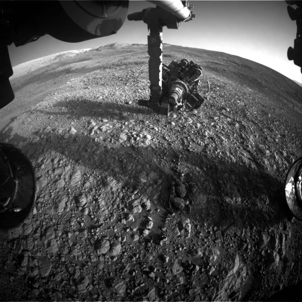 Nasa's Mars rover Curiosity acquired this image using its Front Hazard Avoidance Camera (Front Hazcam) on Sol 1988, at drive 1232, site number 68