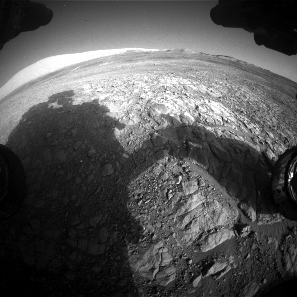 Nasa's Mars rover Curiosity acquired this image using its Front Hazard Avoidance Camera (Front Hazcam) on Sol 1989, at drive 1626, site number 68