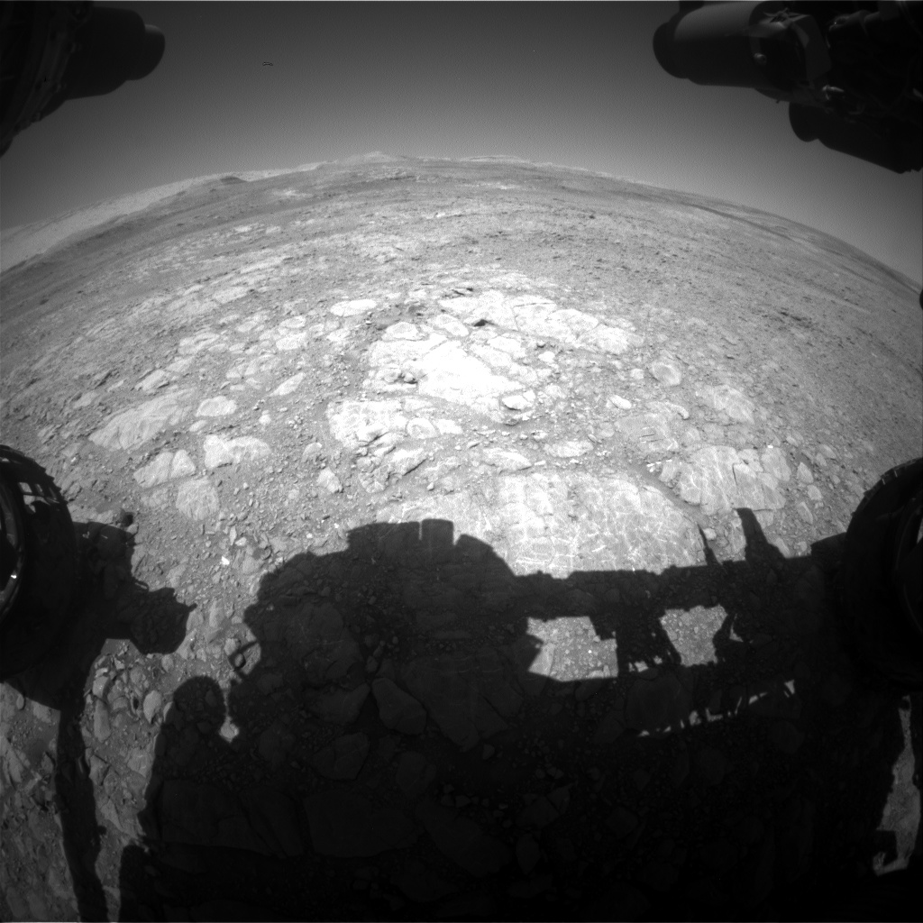 Nasa's Mars rover Curiosity acquired this image using its Front Hazard Avoidance Camera (Front Hazcam) on Sol 1992, at drive 1816, site number 68