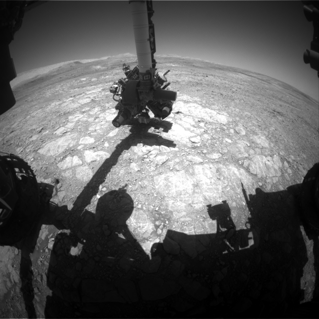 Nasa's Mars rover Curiosity acquired this image using its Front Hazard Avoidance Camera (Front Hazcam) on Sol 1993, at drive 1816, site number 68
